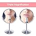 Schliersee Magnifying Vanity Table Mirror Double Sided 7 Inch Swivel 3X Magnification Makeup Standing Mirror