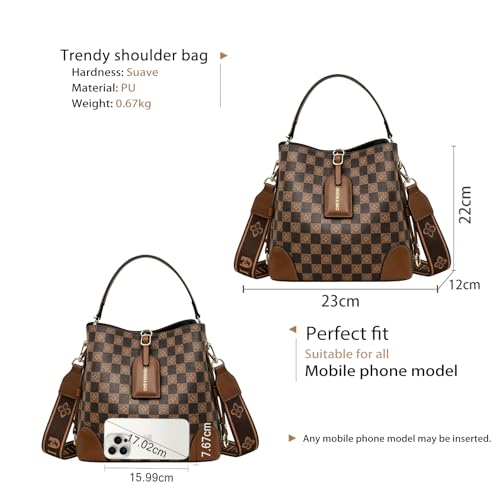 Bolso bandolera retro para mujer de cuero PU miniatura 4
