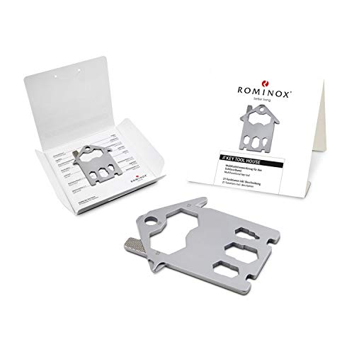 Articles cadeaux : ROMINOX Key Tool // House - 21 fonctions, déménagement, déménagement, fixe, porte-clés Keytool en acier inoxydable, outil multifonction Cover
