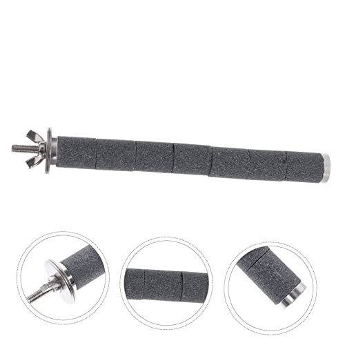 Bird Standing Stick Parrot Toys Parakeet Bird Toy Bird Cage Accessories Parakeet Cage Perch Parrot Standing Sticks Bird Biting Stick Bird Cage Perch Birdcage Rod Toy Corundum Grey #TOP13