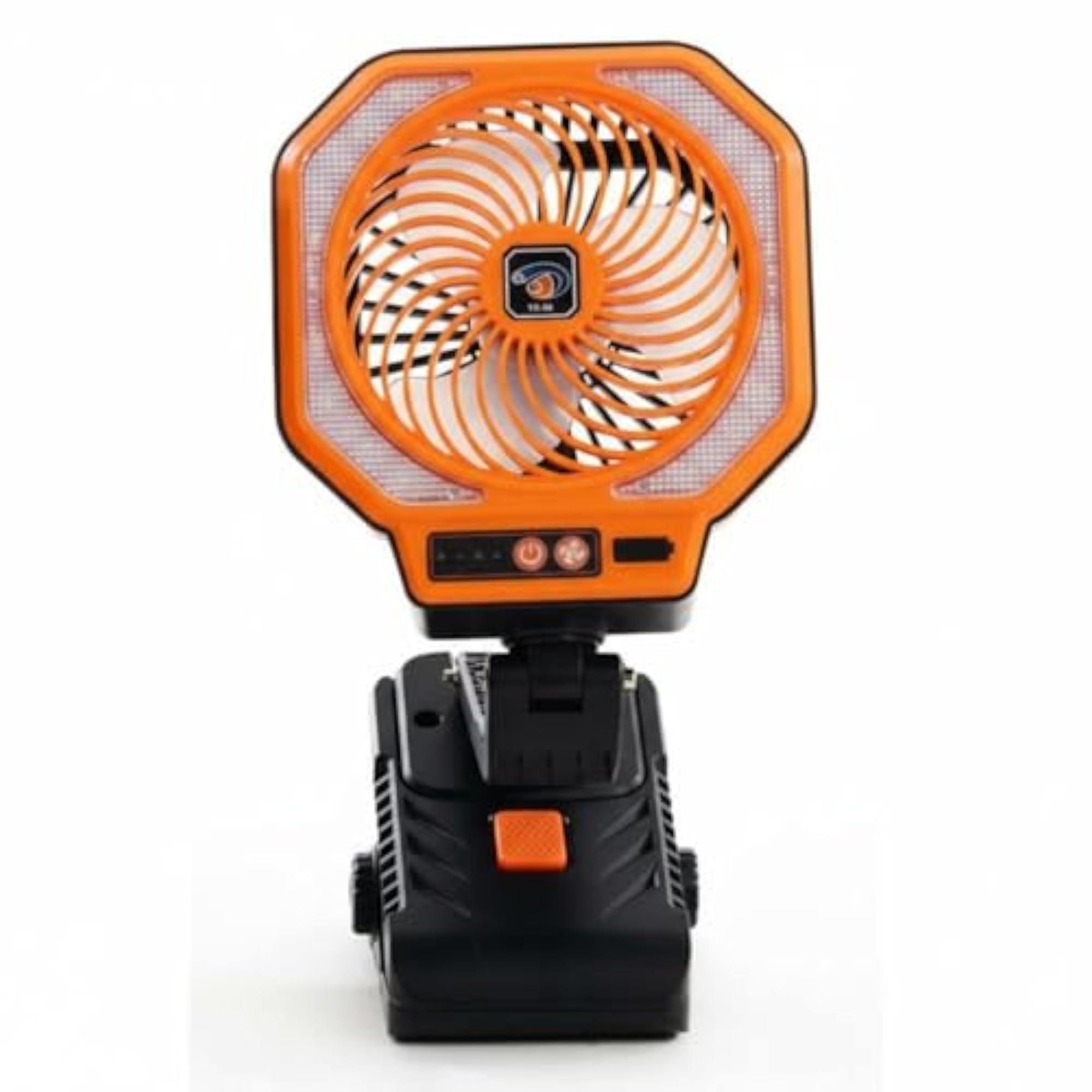 LED Fan Lamp with Rechargeable Clip for Outdoor Use