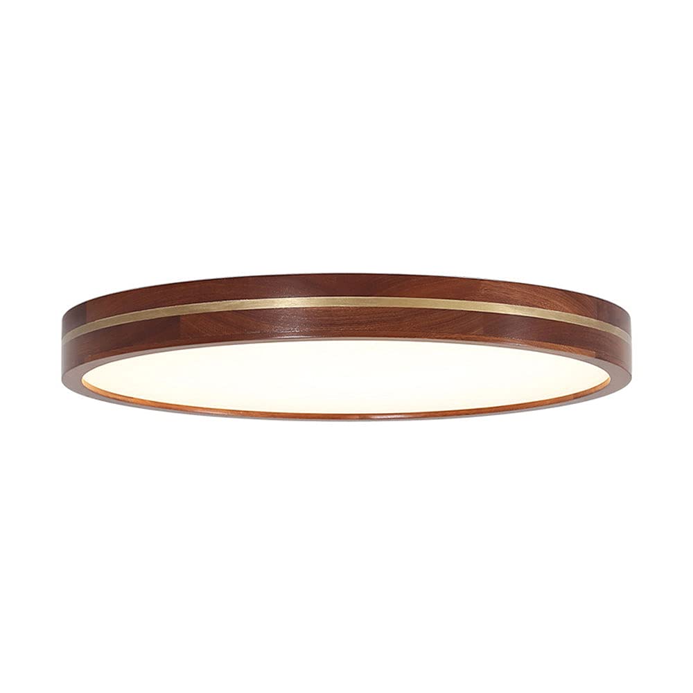 Plafonnier LED en bois lustre mince pour plafond bas de salon