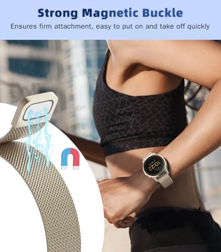 Image of 18mm 20mm 22mm Metal Watch Band Compatible with Venu 3S /2S /4 /3 /Vivoactive 4S /Vivomove 3S /Forerunner 255S /265S /Vivoactive 6 /5 /3, Quick Release Stainless Steel Mesh Strap for Men Women