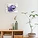 Bathroom Canvas Wall Art Purple Lavender Theme Modern Flowers Painting Pictures for Bedroom Wall Decor Vintage Framed Artwork for Office Kitchen Rustic Wall Decor for Wall Size 12x16, Purple and Gray