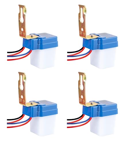 Image of Light Sensor Switch Automatic Light On-Off Day-Night Photocell Sensor Switch 220 Volt, Water Proof, 18 Months Warranty, Customer Care Support (Set of 4)