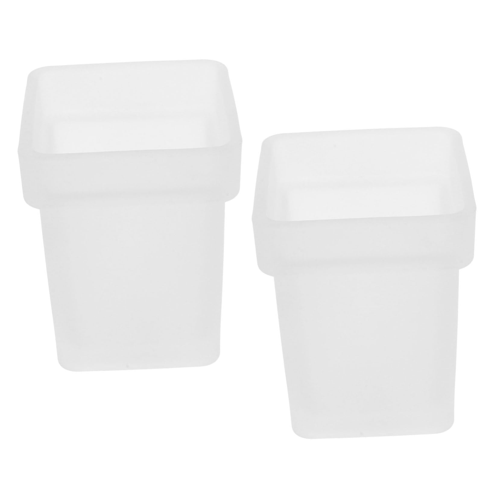 Support brosse WC verre carré anti-renversement - Set de 2