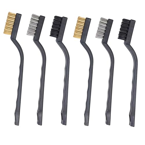 Image of 6-Piece Deep Cleaning Brush Wire Brush Set for Removing Weld Slag Rust Grill Cleaning Paint Scrubbing etc