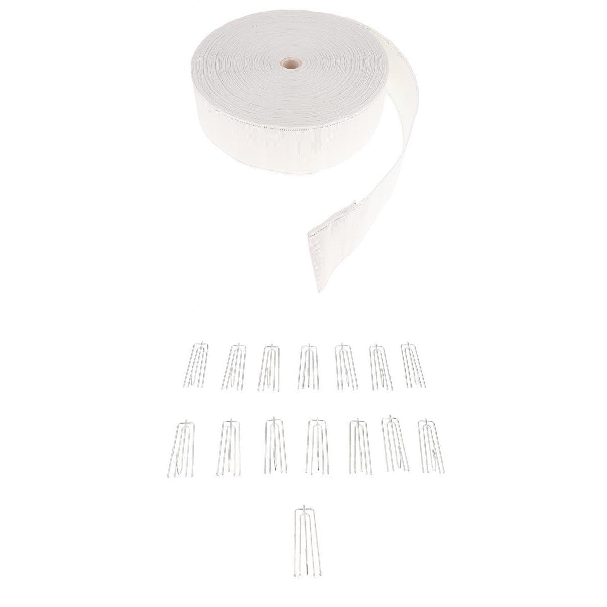 Merishopp Curtain Pinch Pleat Tape DIY Window Curtain Heading Header Tape with Hooks-image-46