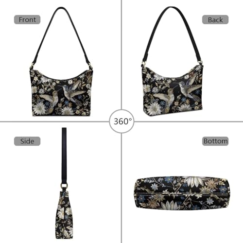 Image of Handbag for Women Leather Underam Shoulder Bag with Zipper Fashion Work Purse Waterproof Travel Wallet