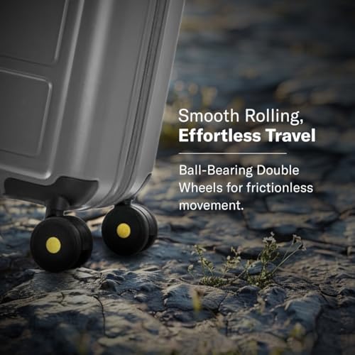 Image of Samsonite Red TOIIS L Expandable 68 Cms Medium Check-in Polycarbonate Hard Sided 8 Wheel Spinner Luggage /Suitcase /Trolley Bag (Iron Grey) (Double Wheel), Grey