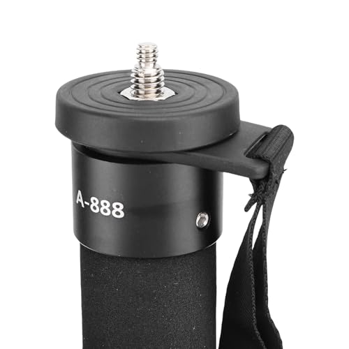 ZenithAur Monopié de viaje construcción ligera de aluminio, carga máxima de 5 kg/extensión de 155 cm, diseño telescópico de 7 secciones para cámaras DSLR, un monopié de - imagen 9