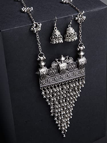 Stylish Traditional Oxidised Necklace Set