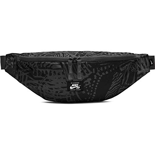 NIKE Sb Heritage - Riñonera (talla única), color negro y blanco