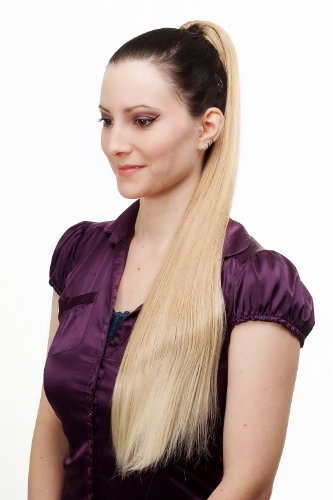 WIG ME UP - Hairpiece PONYTAIL with Claw Clamp/Clip extremely long straight & smooth blond mix with bright blond ends T113-27T88 70 cm - Image 3