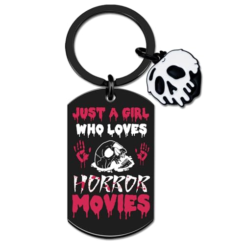 UIWIHHP Horror Movie Gifts for Girls Horror Skull Keychain Horror