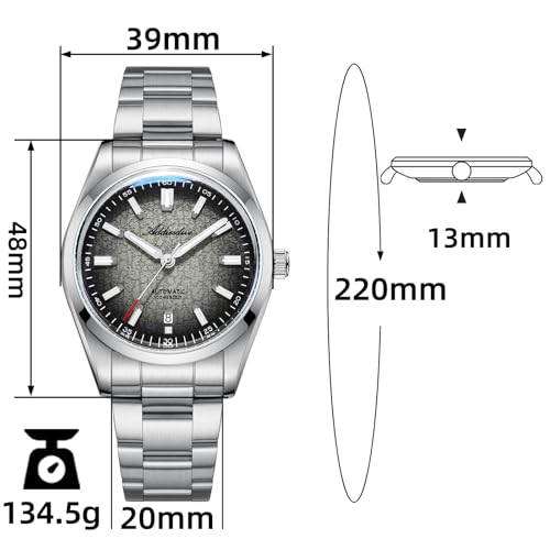Image of ADDIESDIVE Mens Watch Automatic NH35 /8215 200M Luminous Easy to Read Dial Wrist Watch Minimalist Fashion Simple Watch Analog Date with Leather Strap and Bracelet