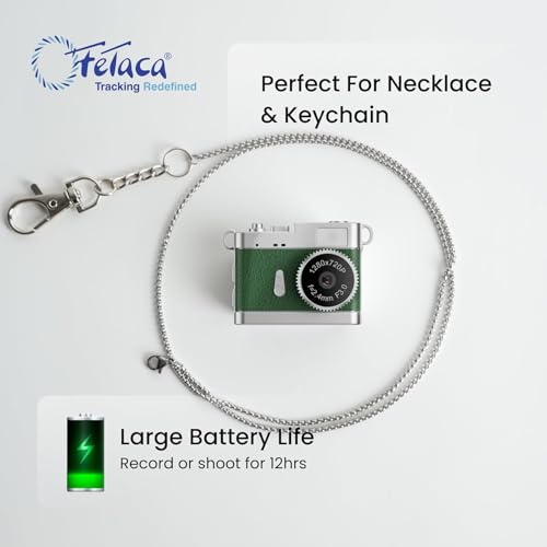 Image of FETACA Mini Digital Camera with Filter Modes, 720p HD Video, Flashlight & Keychain | Portable Cute Vlogging Camera for Travel, Gifts & Fun (Dark Green)