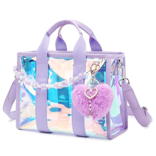 Bolso pequeño iridiscente transparente para mujer miniatura 1
