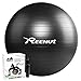 REEHUT Ballon Fitness Yoga Balle d’Exercice Antidérapant Balle Gymnastique avec Pompe 55cm 65cm 75cm - pour Entraînement Grossesse Equilibre Chair（Noir 55cm