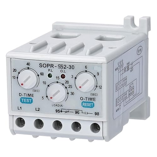 Relé electrónico de sobrecarga térmico SOPR-SS2-440 con rango ajustable 5-30A 2