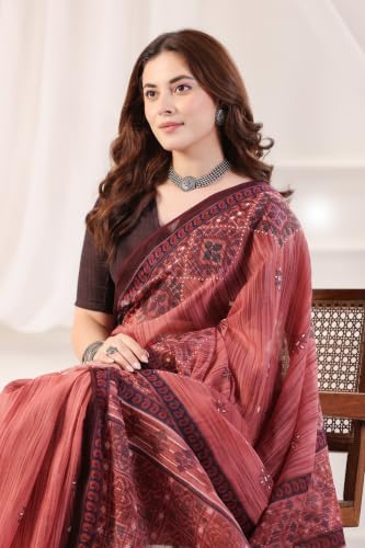 Image of TAMAIRA FASHION Mulmul Pure Cotton Saree For Woman |Office Wear Daily Wear Sarees For Women Without Blouse Piece(Available in 10 Colours)