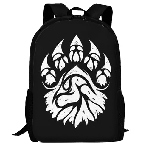 Native American Bear Claw Backpack Lightweight Large Capacity Laptop Backpack Travel Backpacks for Unisex