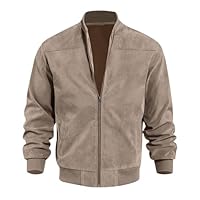 Type de tissu : 100 % polyester. Doux au toucher, anti-rétrécissement et pas de décoloration, durable et facile à nettoyer. Le matériau léger vous permet de le porter sans aucun fardeau tout en offrant de la chaleur Blouson bomber classique : fermetu...