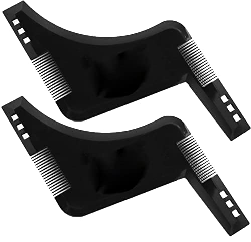 Piel Sensible, Home Timotech Peine para barba y guía modeladora de corte para hombre | Accesorio para modelar barba y cuidado de cabello facial | Set de cuidado del cabello facial...
