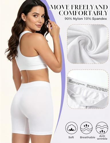 Image of ZENUTA Slip Shorts for Women Under Dresses, Seamless Anti Chafing Summer Biker Shorts