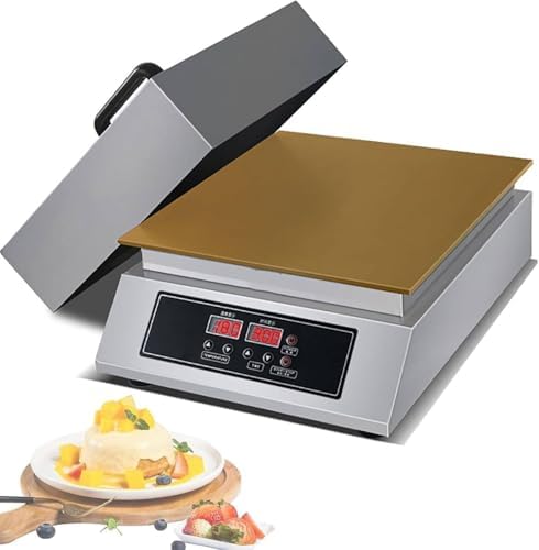 Electric Souffle Pancake Maker with 6mm Copper Heating Plate, Japanese Style, Temperature & Time Control, Ideal for Restaurants, Bakeries & Dessert Shops, Double Head Design