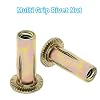 25Pcs Steel Multi Grip Rivet Nuts Pre Bulbed Shank Zinc-Plated Flat Head Threaded Insert Nut Construction Fasteners for Industrial (1/4-20)