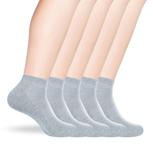Image of Women's Ankle Socks Thick Cushioned Cotton, Moisture-Wicking socks, Breathable Performance Socks for Running, Sports