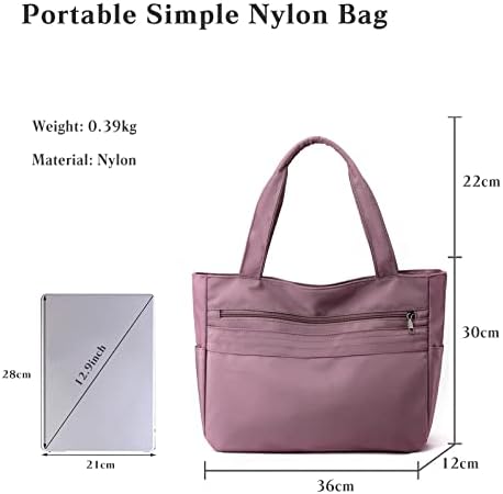 CORIOS Women's Waterproof Nylon Shoulder Bag - Lightweight Tote With Multiple Pockets, Casual Top Handle Underarm Purse - View #10