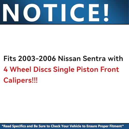 Image of Detroit Axle - Rear Brake Kit for 4-Wheel Disc 2000-2002 Infiniti G20 | 2002-2006 Sentra, Brake Rotors and Ceramic Brake Pads Replacement 10.16'' inch Rear Rotor