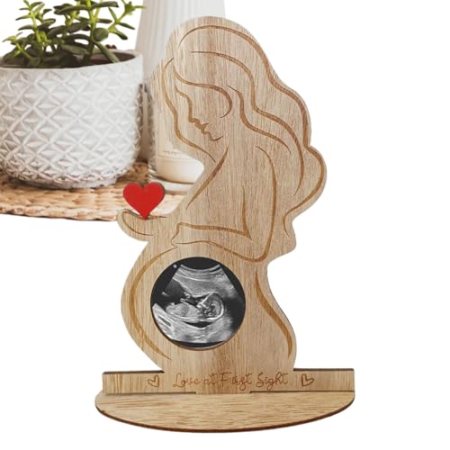 Recuerdo de ultrasonido para bebé, álbum de fotos con sonograma de madera, decorativo de mesa, recuerdo de bebé para mesita de noche, mesas, sala de estar