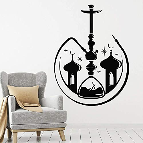 Wandaufkleber Wandtattoo Vinyl Shisha Bar Arabische Rauch Rauchen Shisha Moschee Wohnzimmer Lounge Dekoration Tapete…