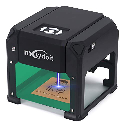 3000 m W Engraving Machine, Mcwdoit Mini Desktop Wood Engraver Working Area 7.5 X 7.5 CM for DIY Logo