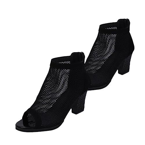 Chaussures à talons clairs et blocs stables avec bride cheville en PVC confort
