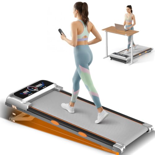 Rayspace Walking Pad Treadmill with 15% 12-Level Auto Incline & UI Screen, 3.5HP Foldable Walking Pad Under Desk with Bluetooth Speaker, Portable Treadmills for Home Office 500LBS, RGB Light, Remote
