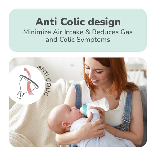 R for Rabbit First Feed 250 ml Baby Feeding PP Bottle with Anti-Colic Wide Neck, BPA Free Soft Silicone Nipple, Milk Feeder for New Born/Infants/Toddler Kids of 6+ Months (Sea Green)