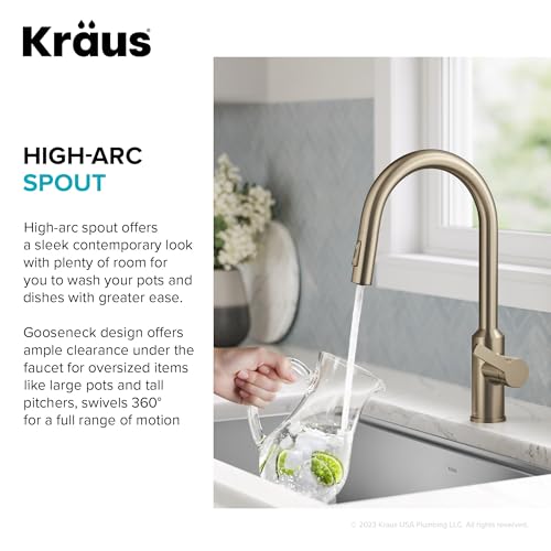 KRAUS Champagne Bronze Touchless Pull Down Kitchen Faucet KSF-2830SFACB - image 7