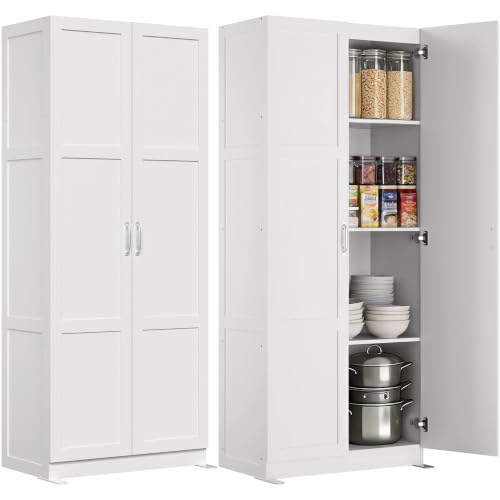 DUMOS Tall Wooden Pantry Cabinet