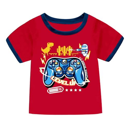 Image of Boys' Short Set Cotton Graphic Gamer Shorts Tracksuits Outfit Set 4pcs Big Kids Short Sleeve Game Controller Clothes (4MixGame, 12 Years)