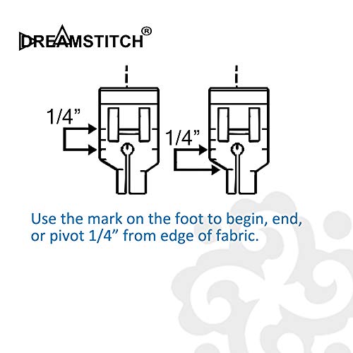 DREAMSTITCH P60606-P Pie de prensatelas 1/4" plástico miniatura 3