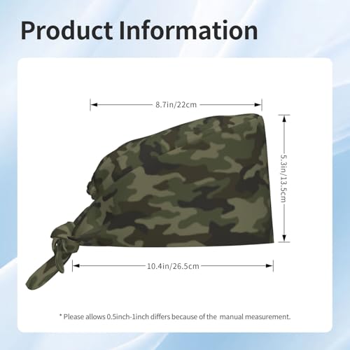 Image of Working Cap Scrub Cap with Sweatband Adjustable Unisex Women Tie Back Hat Nurse Surgical Caps