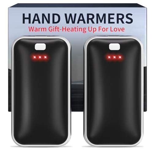 Lerat Hand Warmers Rechargeable, 2 Pack Electric Hand Warmer, Reusable Portable Pocket Heater USB Handwarmers, Gifts for Men, Women, Indoor, Outdoor, Hiking, Skiing, Camping, Hunting Accesso