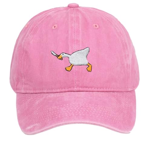 Casquette brodée rose ajustable pour se protéger du soleil avec style en ville