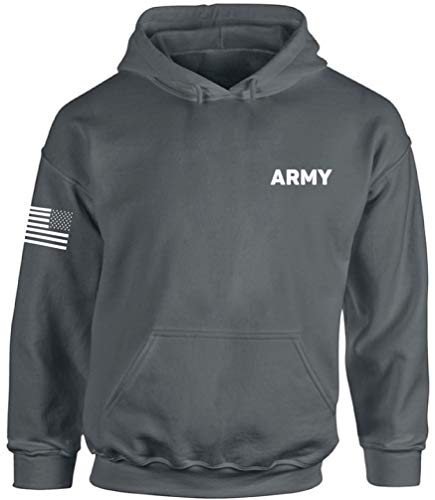 Awkward Styles Army Hooded Sweatshirt Army Military Hoodie With Flag On Sleeve + Sticker Gift Army 1 M #TOP1