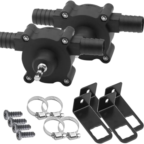 Hand Well Self-Priming Transfer Pump, Portable Hand Water Transfer Pump, Household Electric Well Hand Pump Electric Drill Pump for Water Gasoline Oil Diesels Fluid