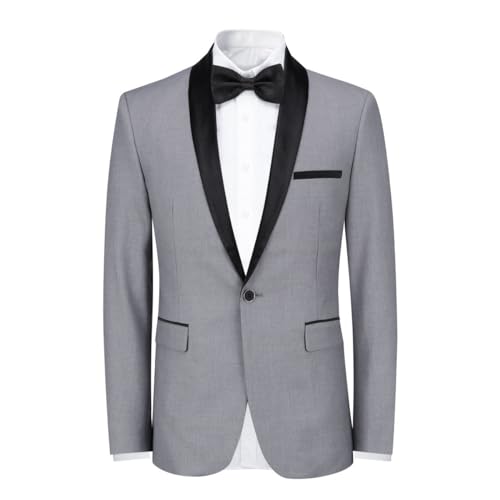 Tuxedo homme une pièce Sliktaa à revers châle coupe ajustée noire